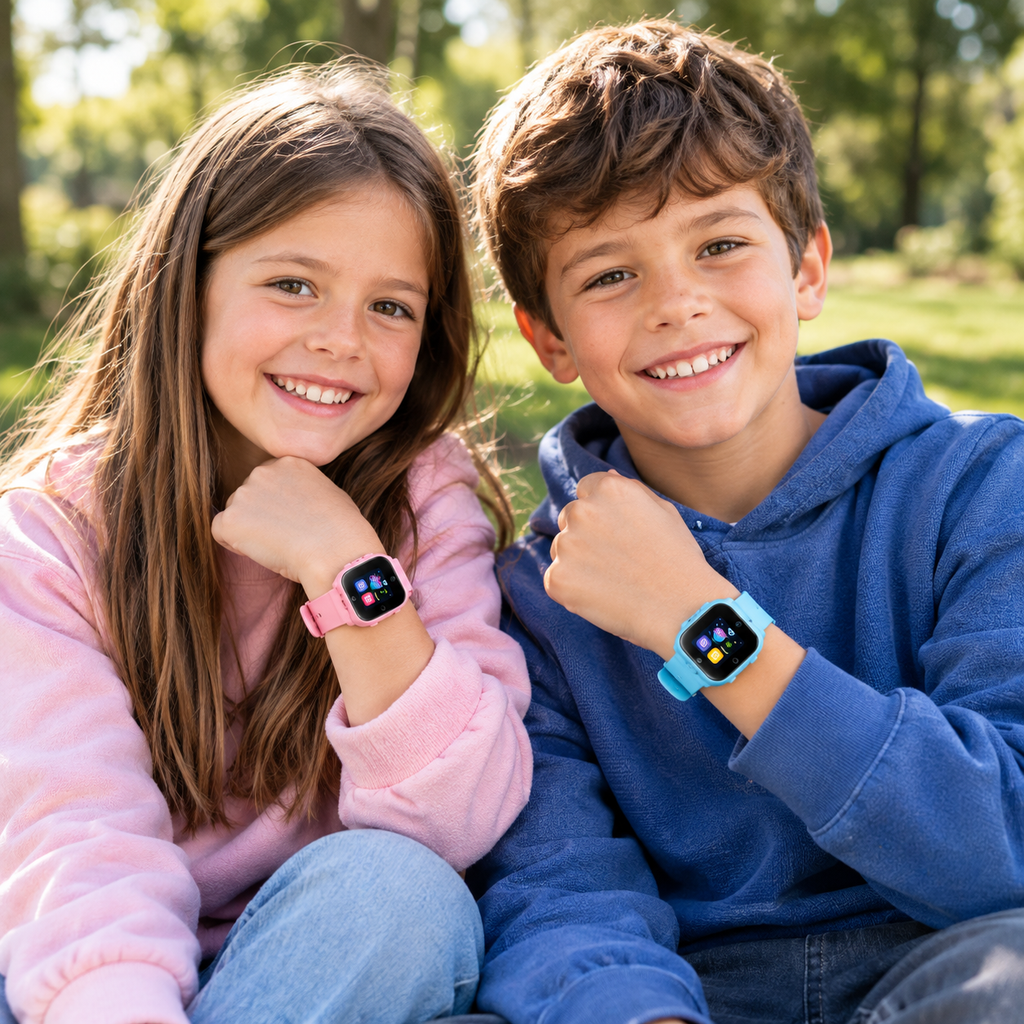 Montre connectée enfant 4G – GPS, appel vidéo et bouton SOS, sans réseaux sociaux