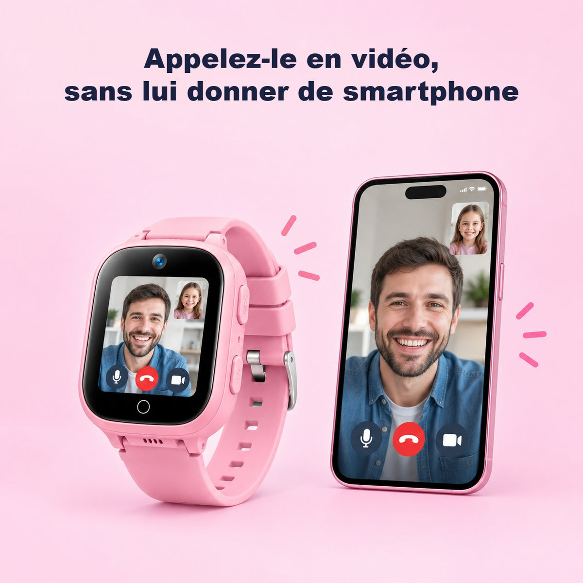 Montre connectée enfant 4G – GPS, appel vidéo et bouton SOS, sans réseaux sociaux