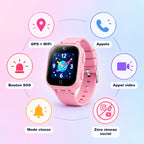 Montre connectée enfant 4G – GPS, appel vidéo et bouton SOS, sans réseaux sociaux